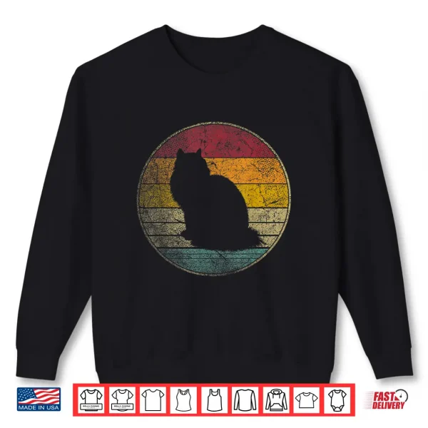 Cat Shirt Ragdoll Pet Vintage Distressed Retro Silhouette Shirt 2 Sweatshirt Cat Shirt Ragdoll Pet Vintage Distressed Retro Silhouette Shirt