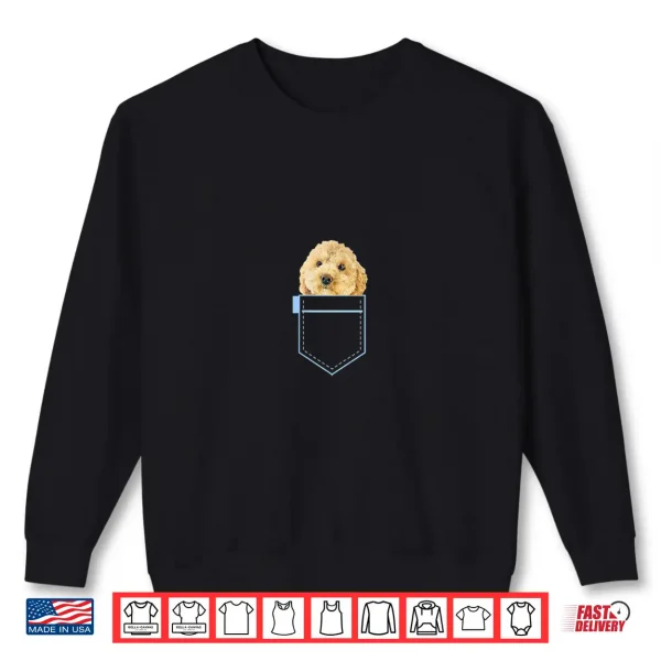 Sweatshirt Cavapoo in pocket Puppy Dog Lover Cute Poodle cross gift Shirt