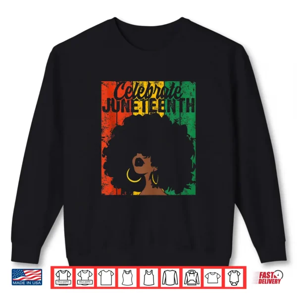Celebrate Juneteenth Retro African Colors Womens Shirt 2 Sweatshirt Celebrate Juneteenth Retro African Colors Womens Shirt