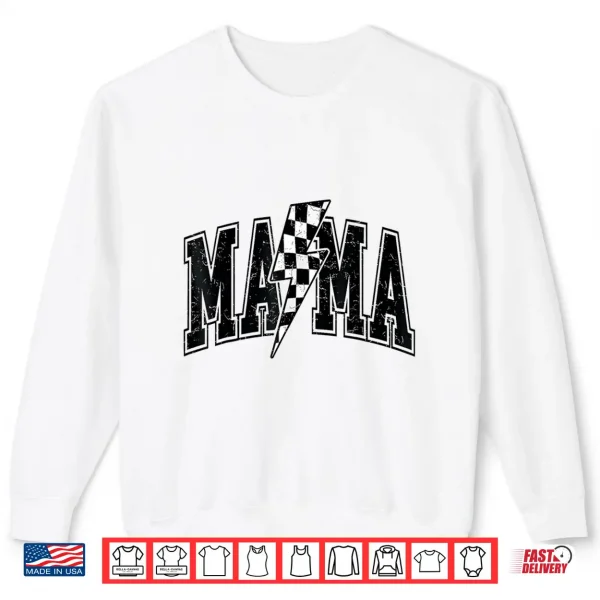 Sweatshirt Checkered Mama Lightning Bolt Mothers Day For Mom Mother Shirt