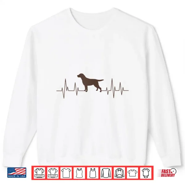 Sweatshirt Chocolate Lab Dog Heartbeat Veterinarian Labrador Retriever Shirt
