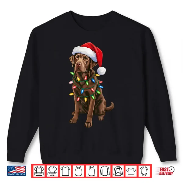 Sweatshirt Christmas Chocolate Lab Labrador Retriever Men Women Kids Shirt