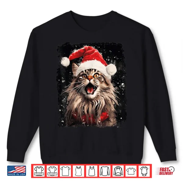 Sweatshirt Christmas Maine Coon Cat Shirt