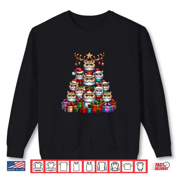 Sweatshirt Christmas Tree Exotic Shorthair Shorthaired Persian Shirt