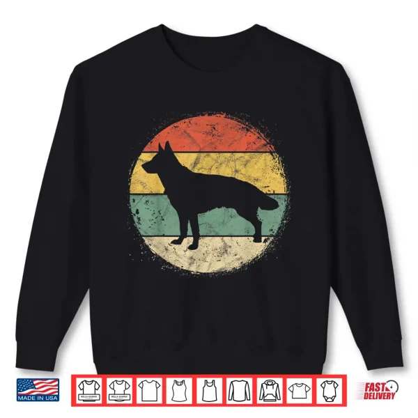 Sweatshirt Circular Retro German Shepherd Owner Gift Shepard Dad Mom Shirt