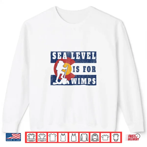 Sweatshirt Colorado Flag Hiking Backpacking Funny Colorado Hiking Shirt