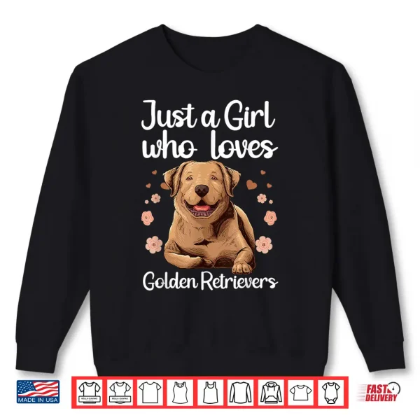 Sweatshirt Cool Golden Retriever For Women Girls Puppy Dog Lover Owner Shirt