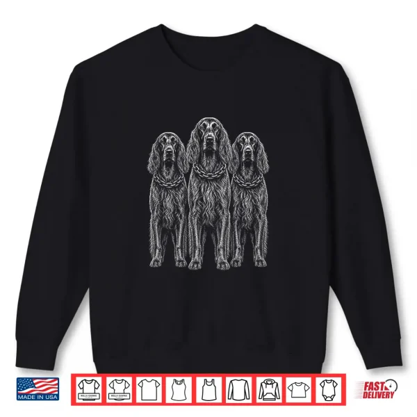 Sweatshirt Cool Three Irish Setter Dog Illustration Shirt