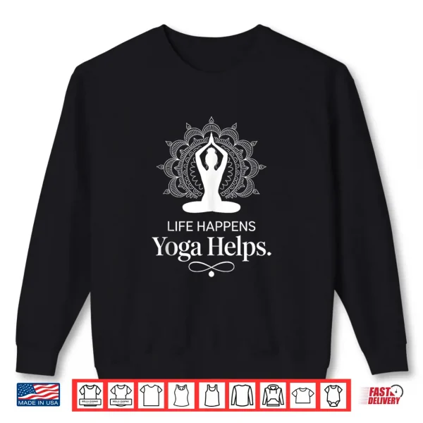 Sweatshirt Cool Yoga Art for Men Women Kids Yoga Instructor Yoga Lover Shirt