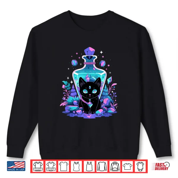 Sweatshirt Cottagecore Goth Kawaii Anime Cat Gifts Girls Womens Cat Shirt
