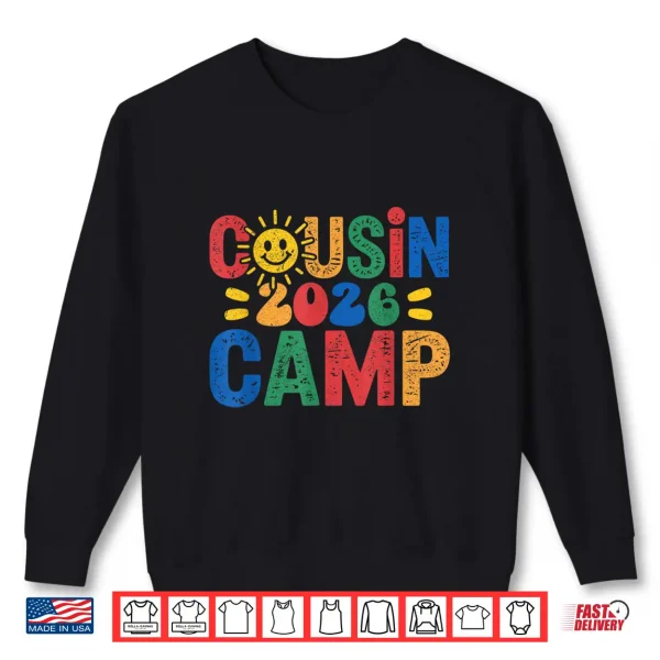 Sweatshirt Cousin Camp 2026 Family Vacation Summer Camping Boys Kids Shirt