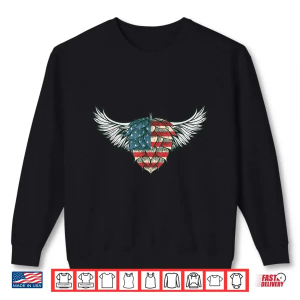 Sweatshirt Craft Beer Hops American Flag USA for Beer Drinkers Shirt