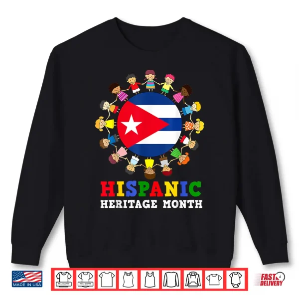 Sweatshirt Cuban Flag Hispanic Heritage Cuba Boy Girl Kids Shirt