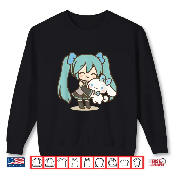 Sweatshirt Cute Anime Manga Girl Miku Singer Singing Music Lover Kawaii Shirt