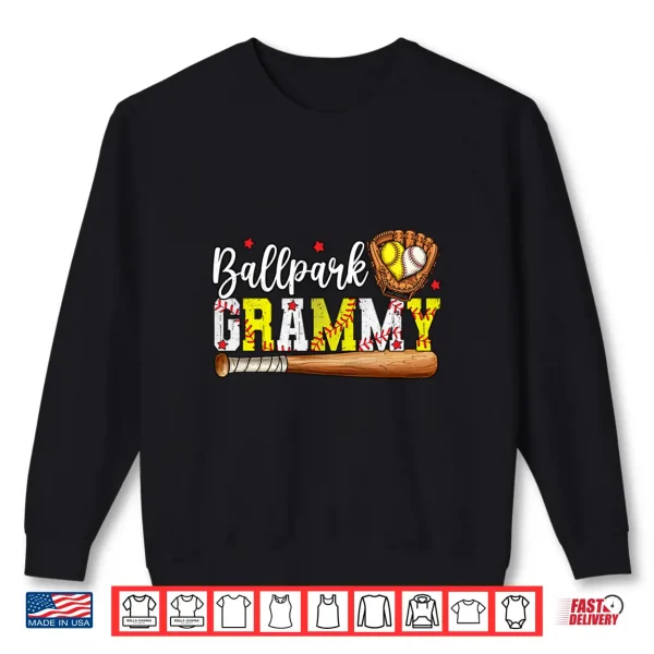 Sweatshirt Cute Ballpark Grammy Softball Grammy Baseball Grammy Grandma Shirt