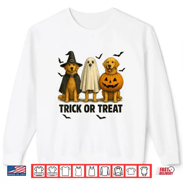 Sweatshirt Cute Dog Halloween Costume Golden Retriever Trick Or Treat Shirt
