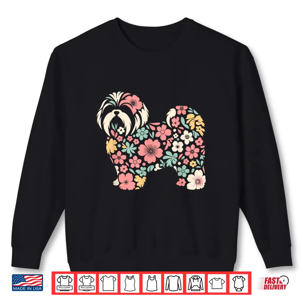 Cute Floral Flower Shih Tzu Mom Grandma Womens Mothers Day Shirt Cute Floral Flower Shih Tzu Mom Grandma Womens Mothers Day Shirt