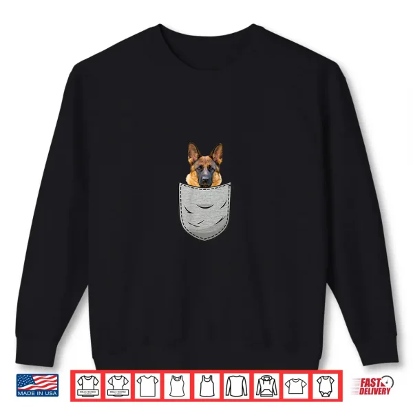 Sweatshirt Cute German Shepherd Alsatian for dog lovers pocket owner Shirt