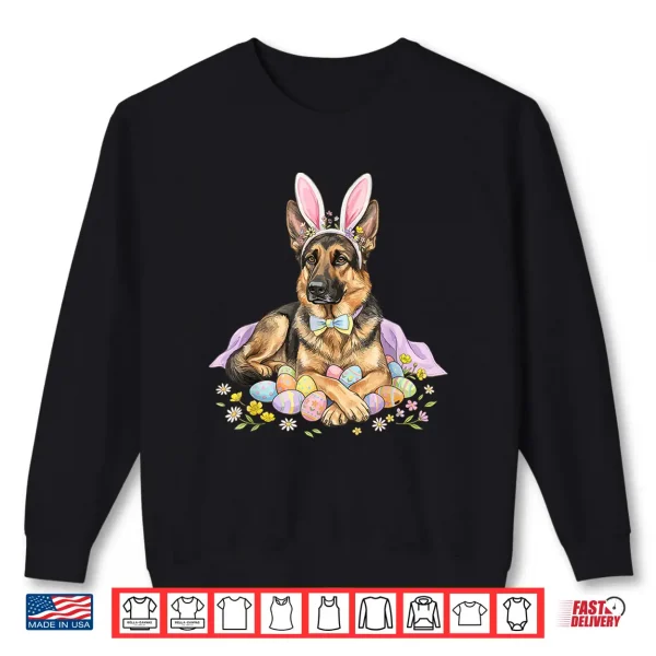 Sweatshirt Cute German Shepherd Dog Funny Easter Shirt