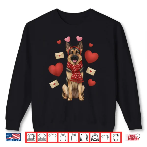 Sweatshirt Cute German Shepherd Valentines Day Dog Mom German Lover Shirt