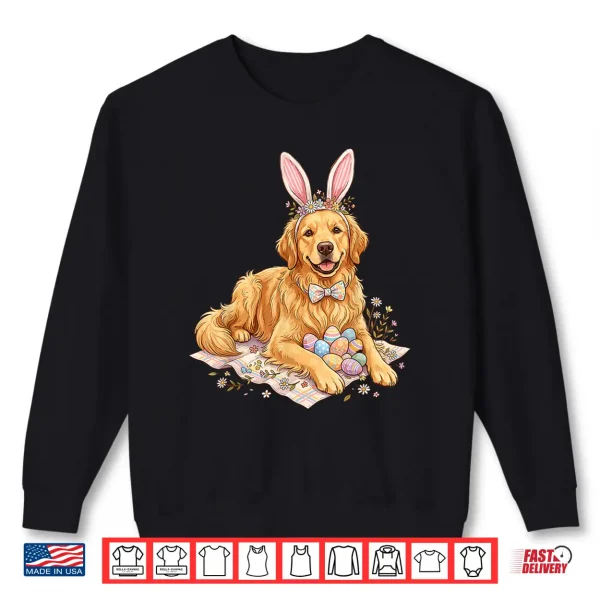 Sweatshirt Cute Golden Retriever Dog Funny Easter Shirt