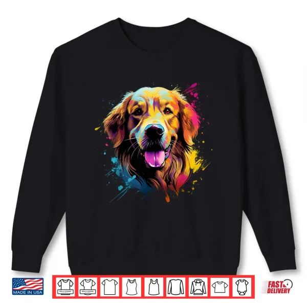 Sweatshirt Cute Golden Retriever Professional Minimalist Modern Graphic Shirt