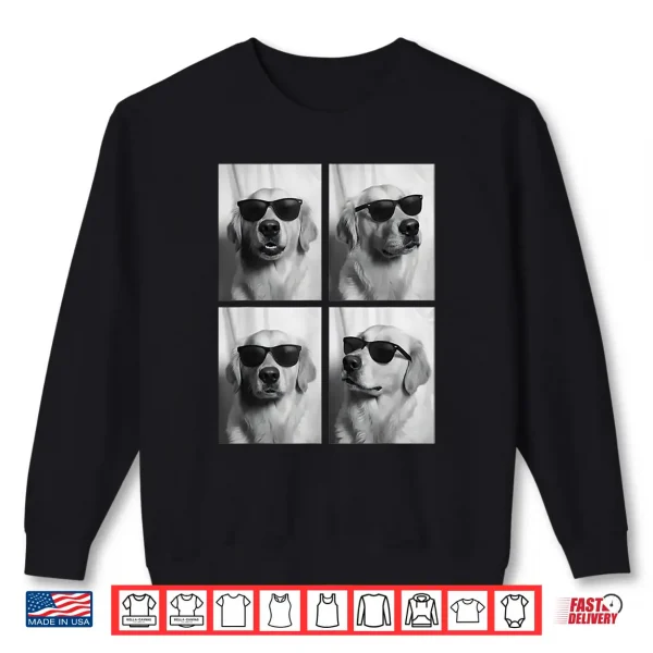 Sweatshirt Cute Golden Retriever with Sunglasses Funny Dog Lover Shirt