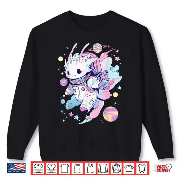 Sweatshirt Cute Space Galaxy Axolotl Pastel Goth Aesthetic Nu Goth Shirt