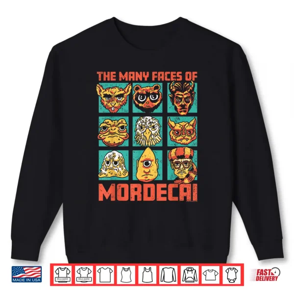 Sweatshirt DCC Many Faces of Mordecai Grid Funny Gamer Series Book Shirt
