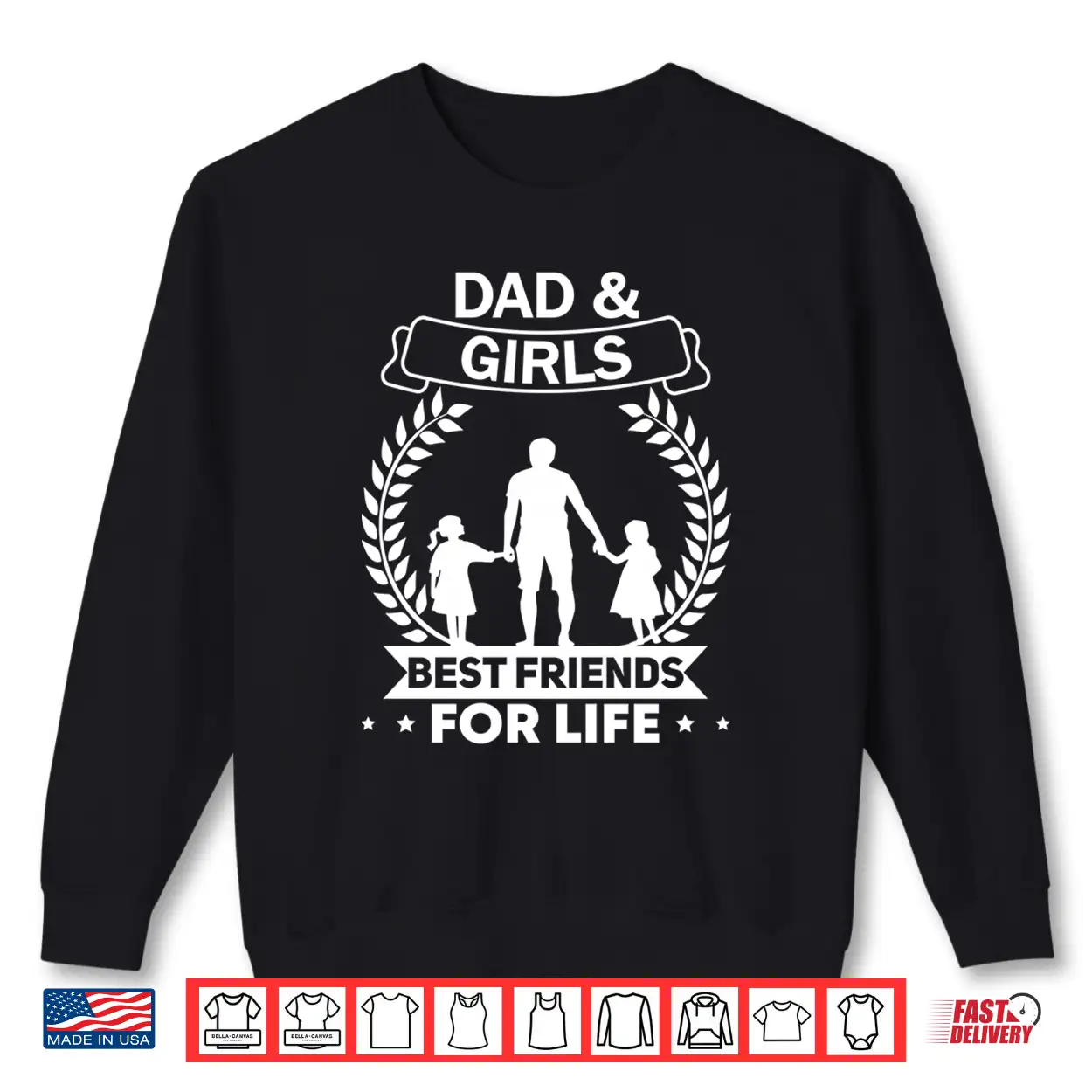 Dad And 2 Girls Partnerlook Dad And Two Daughters Matching Performance Shirt Dad And 2 Girls Partnerlook Dad And Two Daughters Matching Performance Shirt