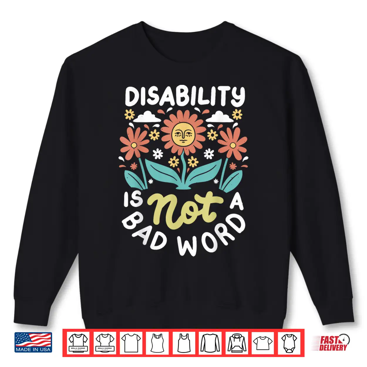 Disability Is Not A Bad Word Illness Support Shirt Disability Is Not A Bad Word Illness Support Shirt
