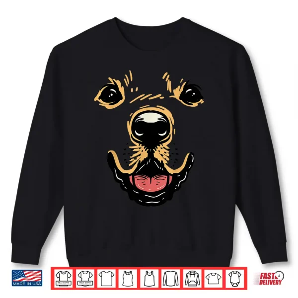 Sweatshirt Dog Face Shirt Golden Retriever Labrador Halloween Costume Shirt