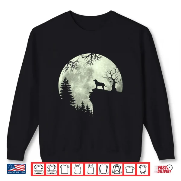 Sweatshirt Dog and Moon Howl In Forest Labrador Retriever Halloween Shirt
