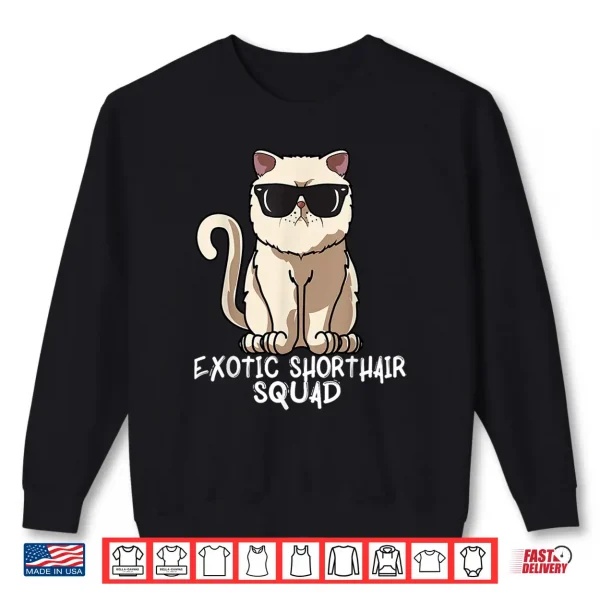 Sweatshirt Exotic Short Hair Caddy Funny Exotic Short Hair Cat Mum Shirt