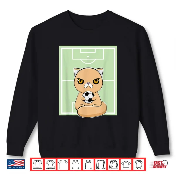 Sweatshirt Exotic Shorthair Cat Anime Kitten Soccer Football Men Women Kids Shirt