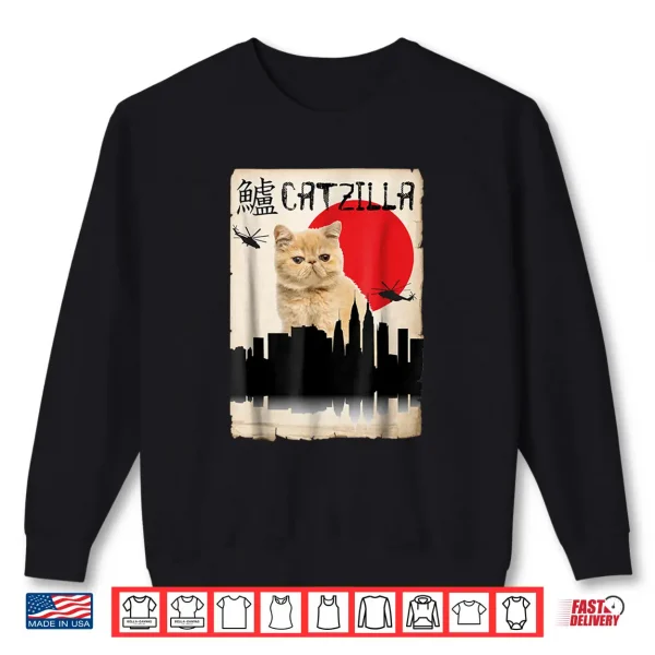 Sweatshirt Exotic Shorthair orange Cat Catzilla Shirt