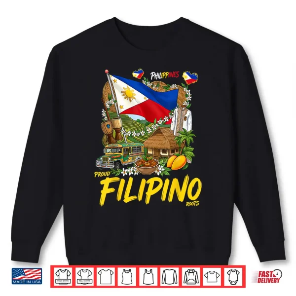Sweatshirt Filipino Roots Idea for Women Filipiniana Philippines Themed Shirt