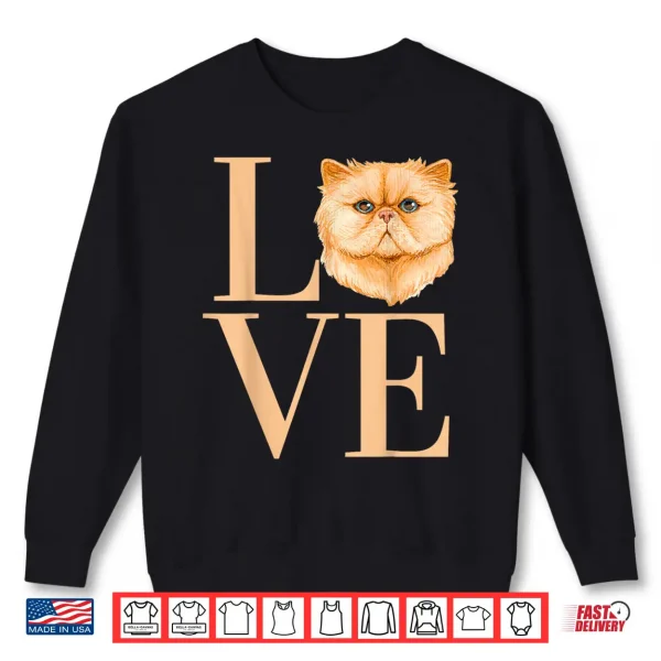 Sweatshirt Flat Faced Cat Persian Cat British Shorthair Exotic Cat Cute Shirt