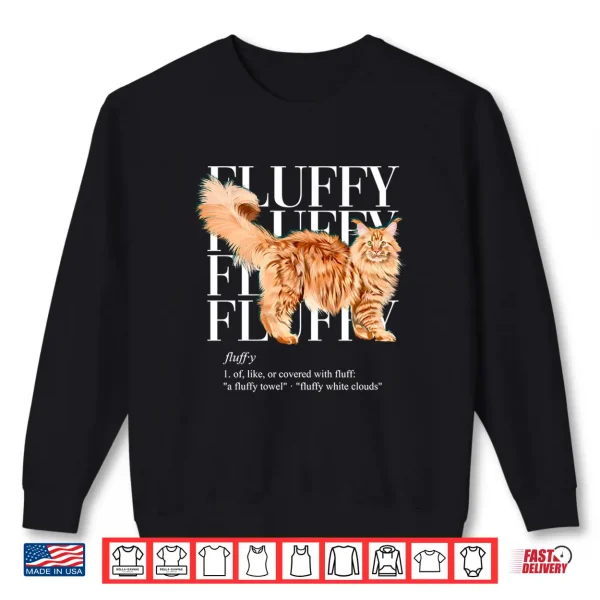 Sweatshirt Fluffy Cat Ginger Maine Coon Shirt