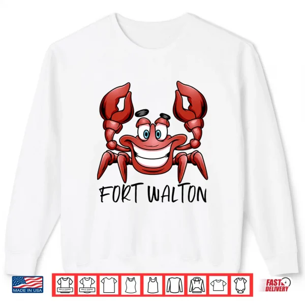 Fort Walton Florida Beach Family Vacation Group Trip Crab Performance Shirt 2 Sweatshirt Fort Walton Florida Beach Family Vacation Group Trip Crab Performance Shirt