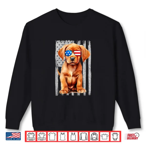 Sweatshirt Fox Red Lab Mom Dad Flag Labrador Retriever Shirt