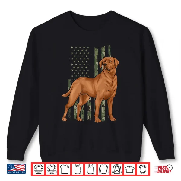 Sweatshirt Foxred Lab American Flag Fox Red Labrador Retriever Shirt