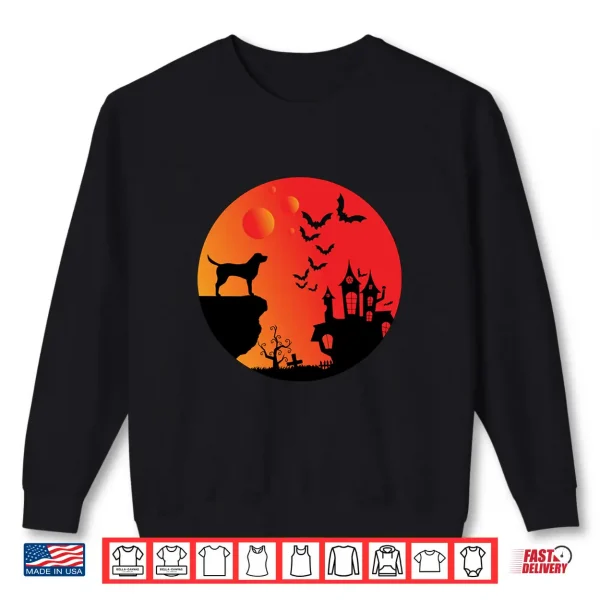 Sweatshirt Full Moon Labrador Retriever Lovers Halloween Spooky Shirt