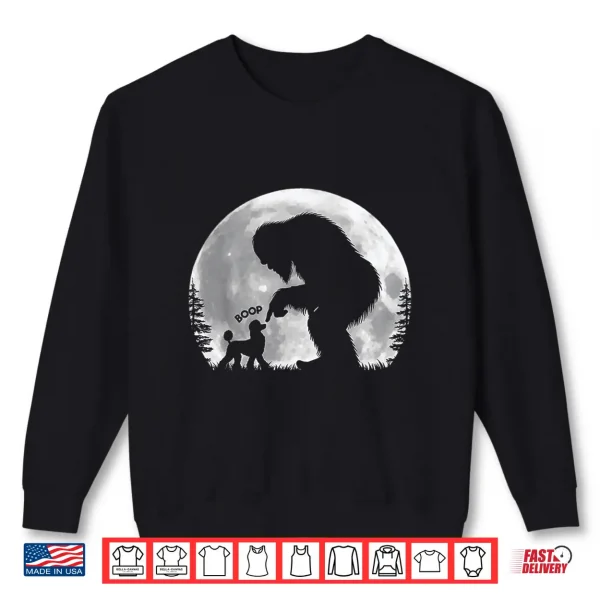 Sweatshirt Fun Hand Boop Nose Bigfoot Sasquatch Poodle Moon Shirt
