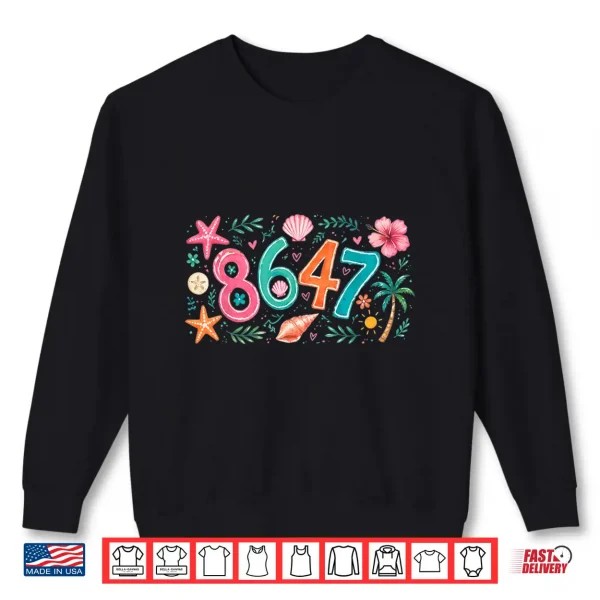 Sweatshirt Funny 86 47 8647 Seashells Sea Shells Summer Beach Shirt