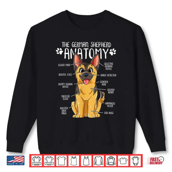 Sweatshirt Funny Anatomy German Shepherd Dog Owner Shirt