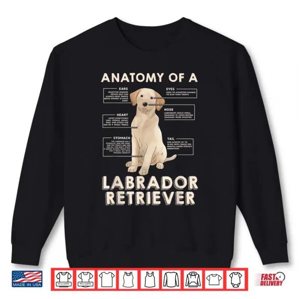 Sweatshirt Funny Anatomy of a Labrador Retriever Gift Ideas for Shirt