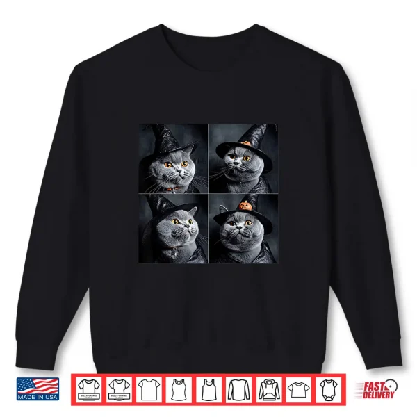 Sweatshirt Funny Animal Photobooth Cat British Shorthair Halloween Shirt