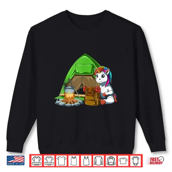 Sweatshirt Funny Backpacking Unicorn Hiking and Camping Shirt