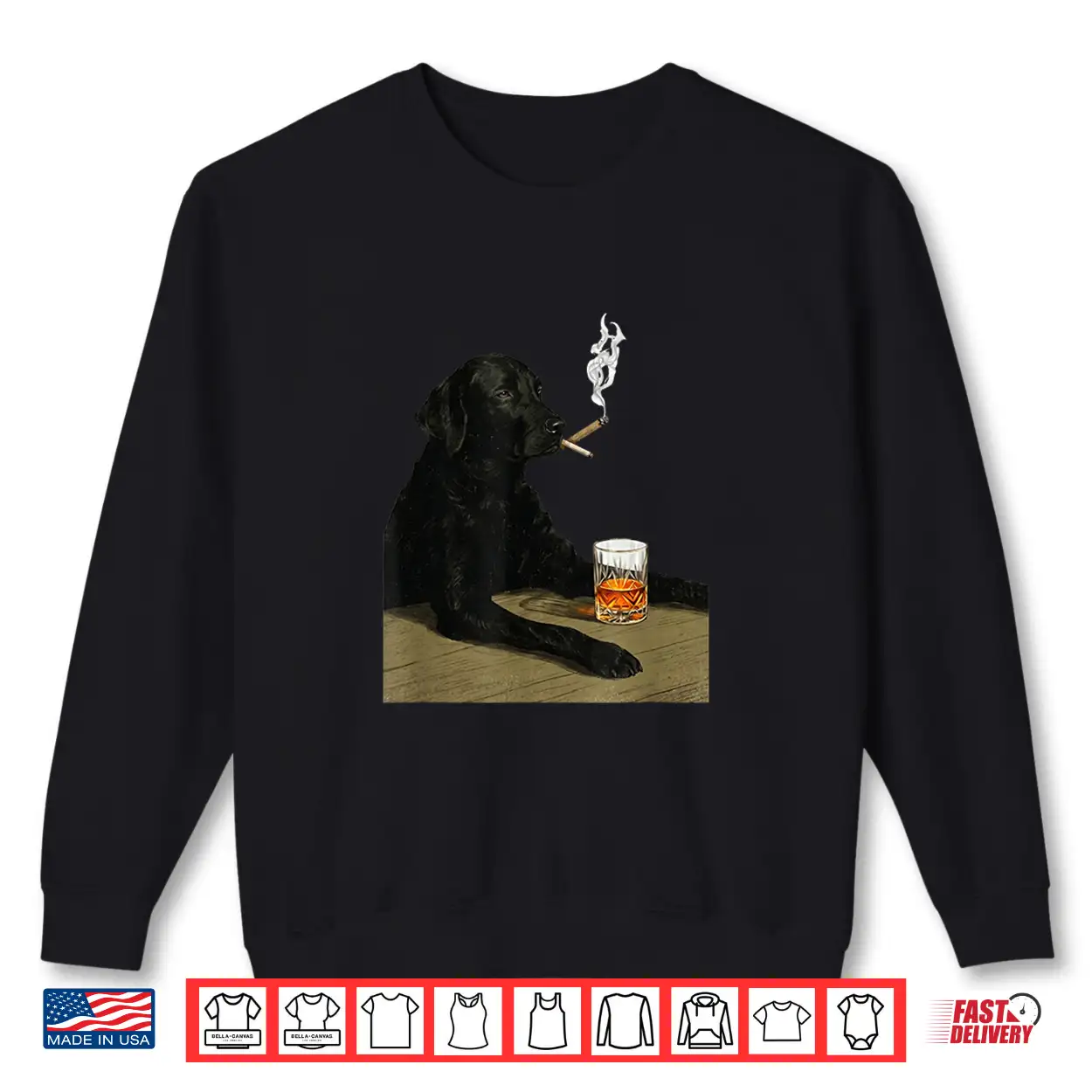 Funny Black Lab Whiskey Cigar Vintage Dog Humor Shirt Funny Black Lab Whiskey Cigar Vintage Dog Humor Shirt